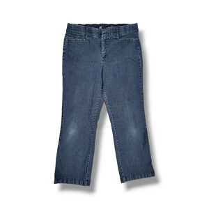 JM Collection women's blue wash straight leg high rise denim Jeans - size 12S
